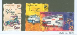 Singapore #786/790/791 Used Multiple