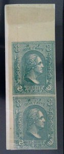 Scott #79-E8a - 3c Light Green - Loewenberg Decalcomania - Pair HR - Essay