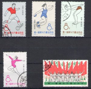 1963 CHINA - Michel no. 903-13 - Sport - 5 values - Used