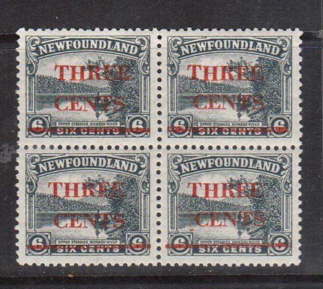 Newfoundland #160 #160iii VF/NH Block