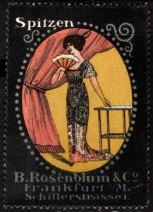 Vintage German Poster Stamp B. Rosenblum & Co Frankfurt M Schillerstrasser