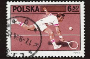 Poland Scott 2472 used tennis stamp