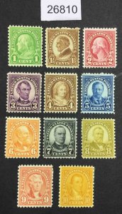 US STAMPS #632-642 MINT OG H  LOT #26810