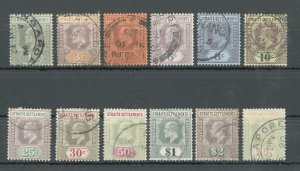 1902-03 Straits Settlements, Stanley Gibbons #110-21 - George V - Complete 12 Va