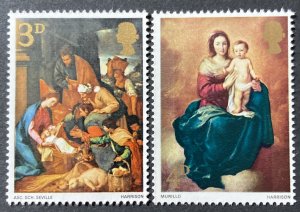 Great Britain 1967 #522-3, Christmas, MNH.