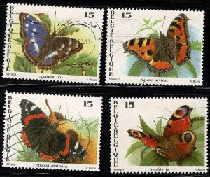 Belgium #1485-8 butterflies used