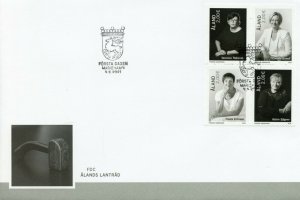 Aland 2021 FDC Politicians Stamps Premiers of Aland People 4v Block