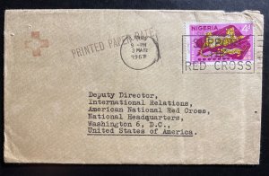 1967 Lagos Nigeria Printed Paper Rate Cover To Red Cross Washington DC USA
