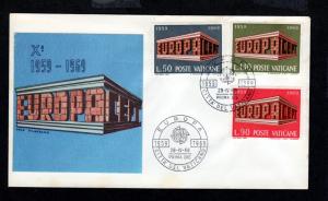 Vatican 1969 # 470-472 FDC!