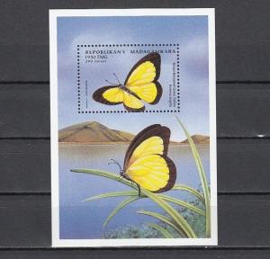 Malagasy, Scott cat. 1394. Butterfly s/sheet. ^