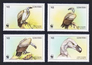 Lesotho WWF Cape Vulture Birds 4v 1998 MNH SC#1091 a-d SG#1378-1381 MI#1276-1279