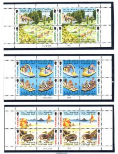 Jersey Sc 617a-5a 1993 NVI stamp booklet panes mint NH