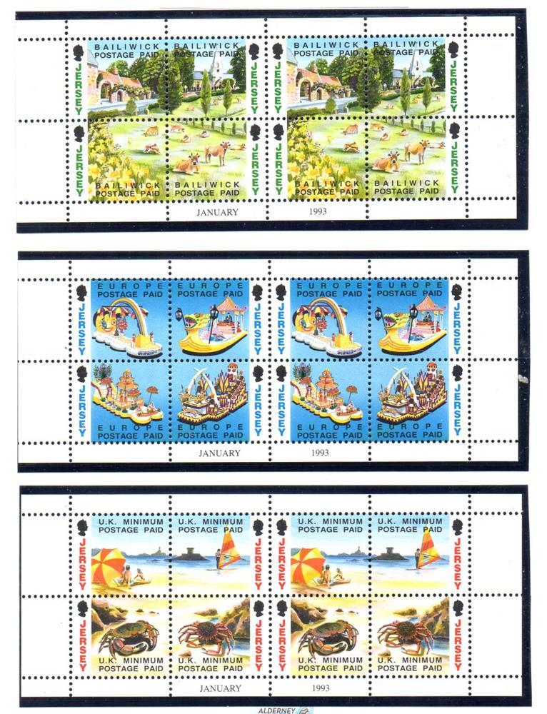 Jersey Sc 617a-5a 1993 NVI stamp booklet panes mint NH | Great Britain ...