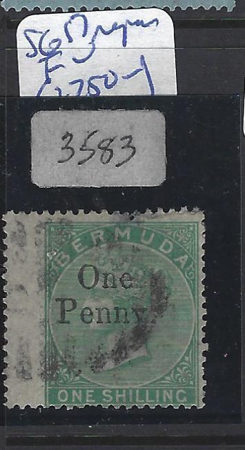 BERMUDA (P0404B)  QV  1D/1/-  SG 17 MISSING BPA CERT, REPAIRED FU