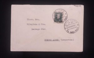 C) 1957. BRAZIL. AIR MAIL ENVELOPE SENT TO ARGENTINA. STAMP OF THE DUKE OF