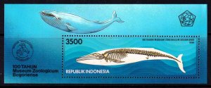 Indonesia 1994 Blue Whale - Museum Mint MNH Miniature Sheet SC 1588a