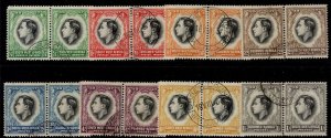 SOUTH WEST AFRICA GVI SG97-104, 1937 CORONATION set, FINE USED.