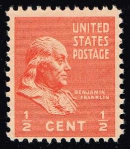 US #803 Benjamin Franklin; MNH (0.25)