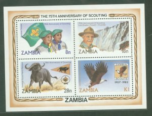 Zambia #271a Mint (NH) Souvenir Sheet (Scouts)