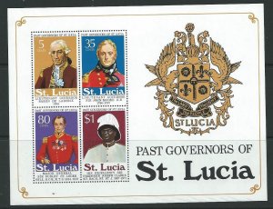 ST.LUCIA SGMS383 1974 PAST GOVERNORS OF ST.LUCIA MNH