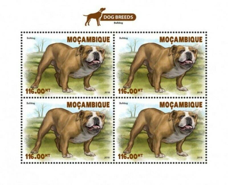 Mozambique - 2018 Dog Breeds - 4 Stamp Sheet - MOZ18529a