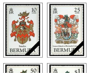 COLOR PRINTED BERMUDA 1865-1999 STAMP ALBUM PAGES (86 illustrated pages)