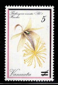 VANUATU Scott  383 MNH** Flower surcharged stamp