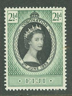 Fiji # 145 Elizabeth II Coronation (1) Unused VLH