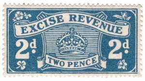 (I.B) Excise Revenue : 2d Ultramarine (1916)