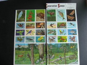 USA 1972 wildlife conservation stamps, labels MNH some faults check them out! 