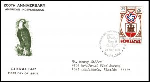 Gibraltar 329 Typed FDC