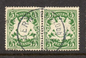 Bavaria Bayern 1890 Early Issue Fine Used 5pf. NW-15039