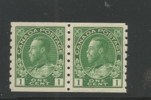 Canada # 125, Unused, Pair, VF/XF, OG, NH. CV $ 100.00