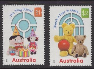 AUSTRALIA SG4599/600 2016 50th ANNIVERSARY OF PLAYSCHOOL MNH