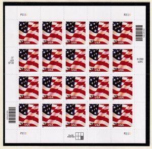 SCOTT  3630  37¢  SHEET OF 20  MINT NEVER HINGED  SHERWOOD STAMP