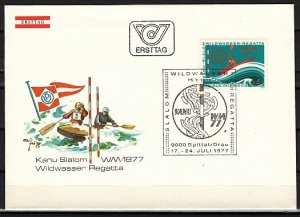 Austria, Scott cat. 1063. Kayak Race, Sports issue. First day cover. ^