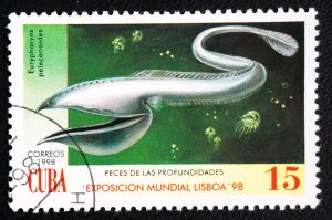 CUBA Sc# 3924 MARINE LIFE ocean sea fish  15c  1998  used / cto