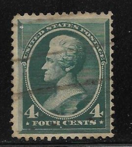 Scott #211 - 4c Blue green, perf. 12, F - Used  - SCV=$25.00