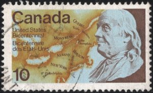 Canada SC#691 10¢ Bicentenary of American Revolution (1976) Used