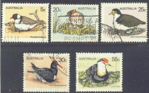 AUSTRALIA  682-86 USED 1978 AUSTRALIAN BIRDS