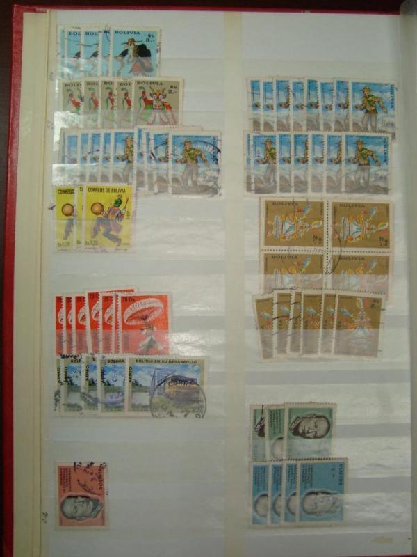 BOLIVIA Stamp Collection A large accumulation THOUSANDS OF  stamps in stockbook