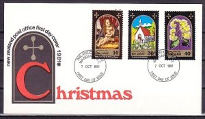 New Zealand, Scott cat. 736-738. Christmas issue. First day cover. ^