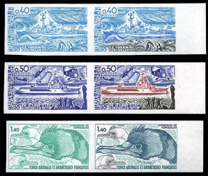 French Colonies, French Southern and Antarctic Territories #77-79, 1979 Ships...