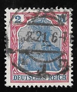 Germany #131  2M Germania, Carmine & Blue, (1920) Stamp used VF