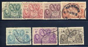 Belgian Congo  159-65  used  Complete set