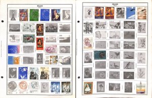 Ireland Stamp Collection on 15 Harris Pages, 1922-1988 (BJ)