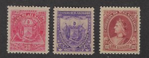 El Salvador SC#168-170 Mint F-VF SCV$50.00...Worth a Close Look!!