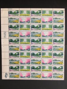 1969 sheet, Beautification of America, Sc# 1365-8