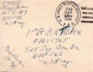 United States A.P.O.'s Soldier's Free Mail 1944 U.S. Army Postal Service, A.P...