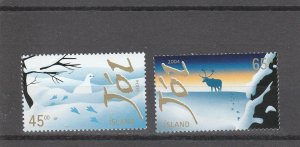 Iceland  Scott#  1031-1032  MNH  (2004 Christmas)